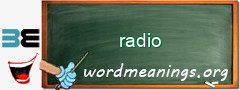 WordMeaning blackboard for radio